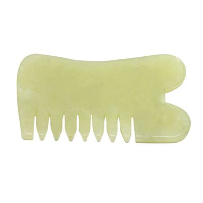 Xiuyan Jade Guasha Μασάζ Comb Gua Sha Scarping εργαλεία προσώπου με λειτουργία υπέρυθρης φυσιοθεραπείας 88 * 50 * 4mm