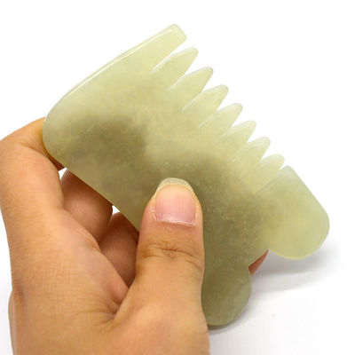 Xiuyan Jade Guasha Μασάζ Comb Gua Sha Scarping εργαλεία προσώπου με λειτουργία υπέρυθρης φυσιοθεραπείας 88 * 50 * 4mm