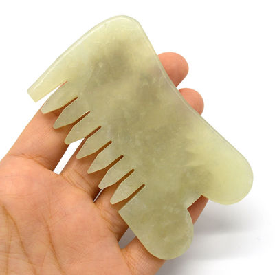 Xiuyan Jade Guasha Μασάζ Comb Gua Sha Scarping εργαλεία προσώπου με λειτουργία υπέρυθρης φυσιοθεραπείας 88 * 50 * 4mm