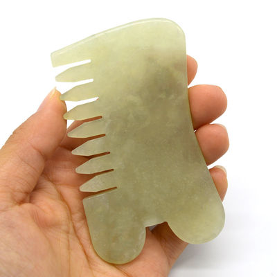 Xiuyan Jade Guasha Μασάζ Comb Gua Sha Scarping εργαλεία προσώπου με λειτουργία υπέρυθρης φυσιοθεραπείας 88 * 50 * 4mm