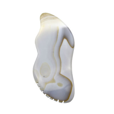 7.5*6.5cm φυσικό γκρίζο άγατο Gua Sha εργαλεία για ξύσιμο μασάζ ιδιοκτησίες μασάζ