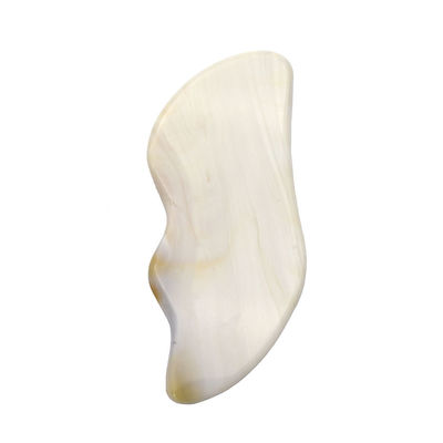 7.5*6.5cm φυσικό γκρίζο άγατο Gua Sha εργαλεία για ξύσιμο μασάζ ιδιοκτησίες μασάζ