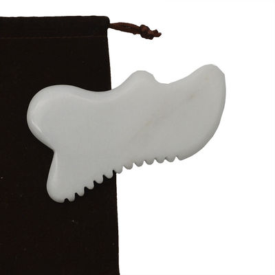 Προσαρμοσμένο Gua Sha Stone Board Μασάζ Guasha Scarping Μασάζ σώματος Λευκό Jade Scarping Πρόσωπο και εργαλεία σώματος