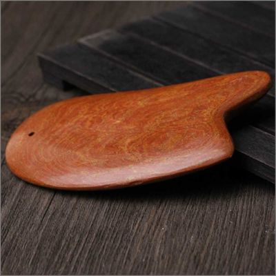 Κόκκινο Bian Stone Gua Sha εργαλείο για ξύσιμο μασάζ σώμα 10,5cm*6cm*0,7cm μήκος