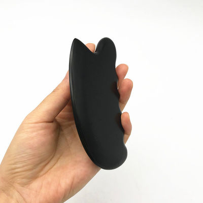 OEM ODM Φυσική Μαύρη Θεραπεία Bian Stone Guasha Εργαλεία Σκραπτινγκ Μασάζ Gua Sha Για Το Σώμα 11.5*6*0.8cm