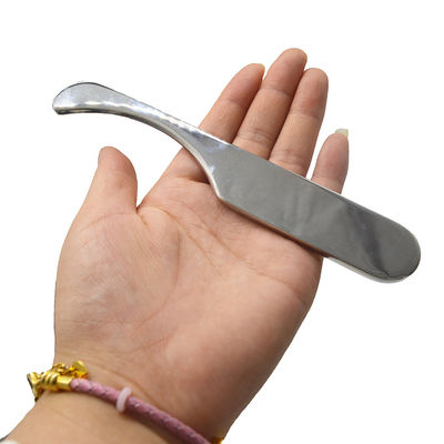 15.5*2.5cm Ασημένιο Gua ShaΣκάβοντας πίνακα μασάζ σώμα Guasha Μέσο μασάζ από ανοξείδωτο χάλυβα Μέσα ξύρισμα για την ανακούφιση από τον πόνο
