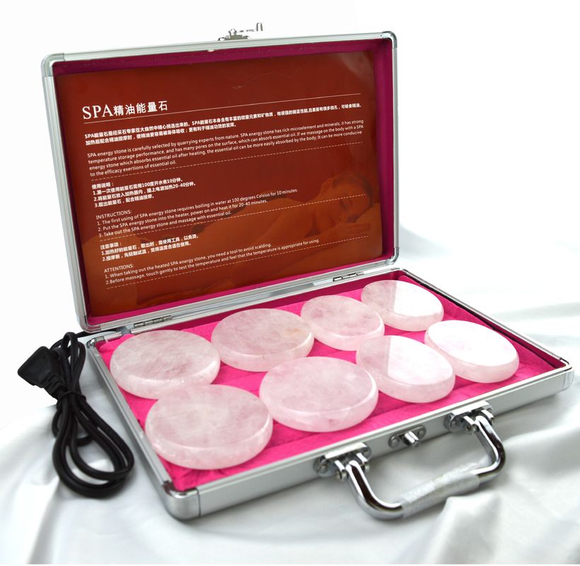 Μασάζ Σώματος Καθαρή Πέτρα Κουαρτζ Gua Sha 8pcs Guasha Set με Θερματικό Θερματικό Μασάζ Ενεργειακές Πέτρες