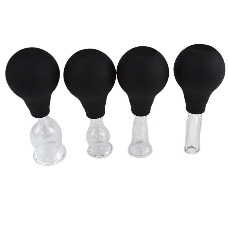 Εργαλεία μασάζ Σιλικόνιο γυαλί Suction Cupping Set για το πρόσωπο Guasha Απομάκρυνση ρυτίδων Προστασία του δέρματος Spa Beauty Salon Therapy Cups