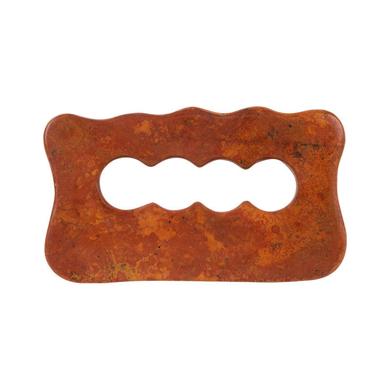 Φυσική Κόκκινη Bian Stone Scraping Board Πλήρο σώμα μασάζ Gua Sha εργαλείο για χειροκίνητη χαλάρωση μυών του σώματος και ανακούφιση από το άγχος