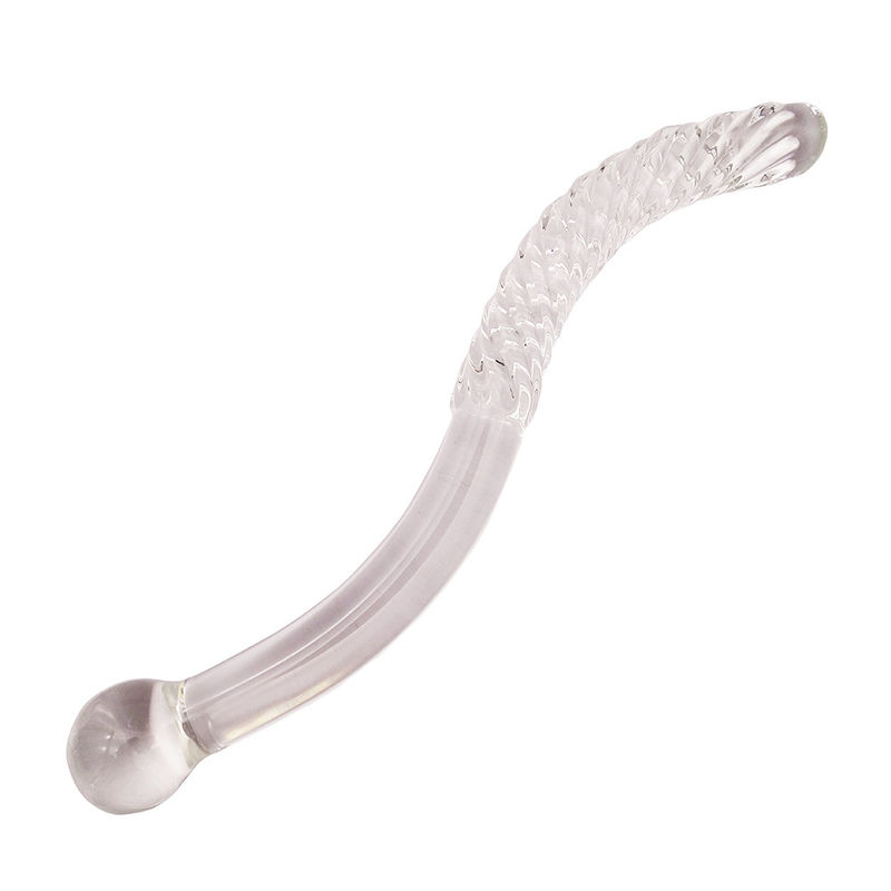 Τεχνική χαραγμένη 250mm Κρυστάλλινο γυαλί Dildo μασάζ ραβδί για γυναίκες Yoni ραβδί Stick Feng Shui στυλ Προσαρμοσμένο λογότυπο