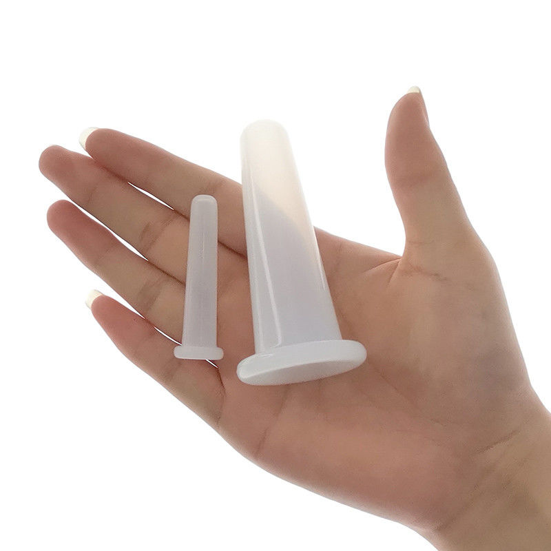 2Pcs Σιλικόνης Cups Set για την Υγεία Φιζοθεραπεία Μασάζ Κύπελλο Vakuum Suction Cup
