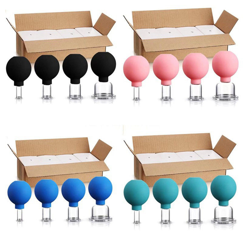 4Pcs PVC Suction Vacuum Massage Jar Vacuum Cupping Therapy Set για την υγεία για τη βελτίωση της υγείας