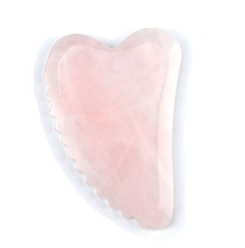 Εξατομικευμένο σχήμα Rose Quartz Gua Sha Board Το απαραίτητο εργαλείο μασάζ προσώπου
