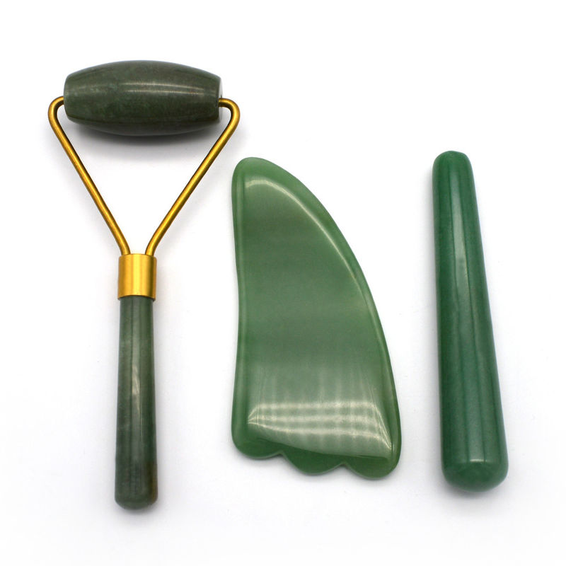 Πράσινο Aventurine Μασάζ Jade Ρολάρο Πρόσωπο Σετ για το Πρόσωπο Νεκρός και οπτικά Μασάζ οφέλη