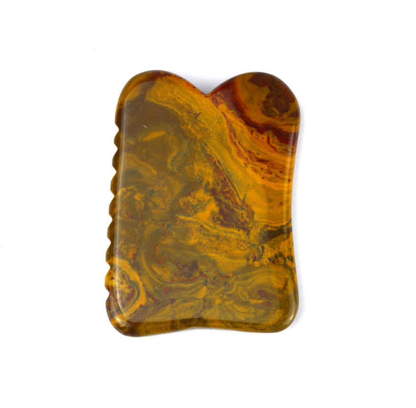 Μασάζ Custom Logo Mookaite Μέσα Μασάζ Σώματος Για ομορφιά Guasha πέτρα Scrapping για το πρόσωπο ανύψωση και λεμφική αποστράγγιση