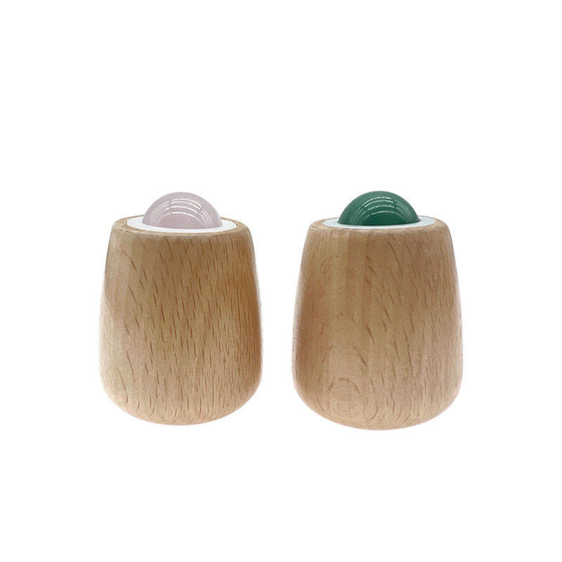 Προσαρμόσιμη μπάλα μασάζ jade ξύλινη λαβή Jade Roller για μασάζ σώματος και λαιμού / προσώπου Gua Sha εργαλείο ανακούφισης από το άγχος