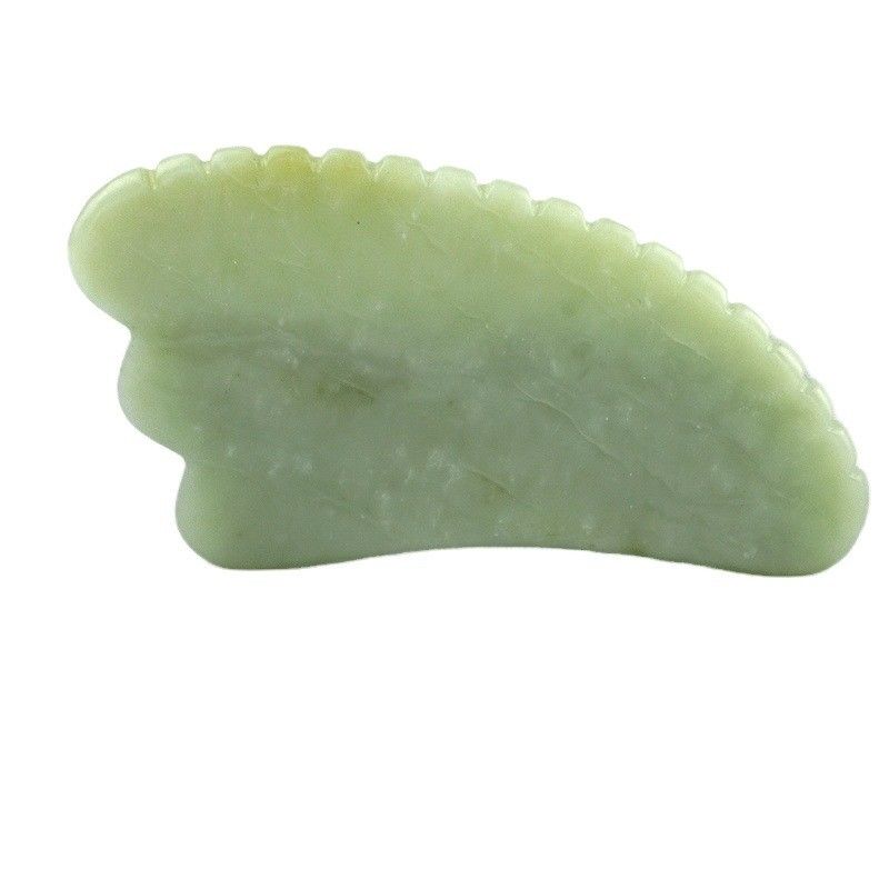 Πράσινη Guasha Φυσική Xiuyan Jade Scraping πρόσωπο πέτρα Gua Sha θεραπεία προσώπου Μέσο μασάζ OEM ODM Επαγγελματίας