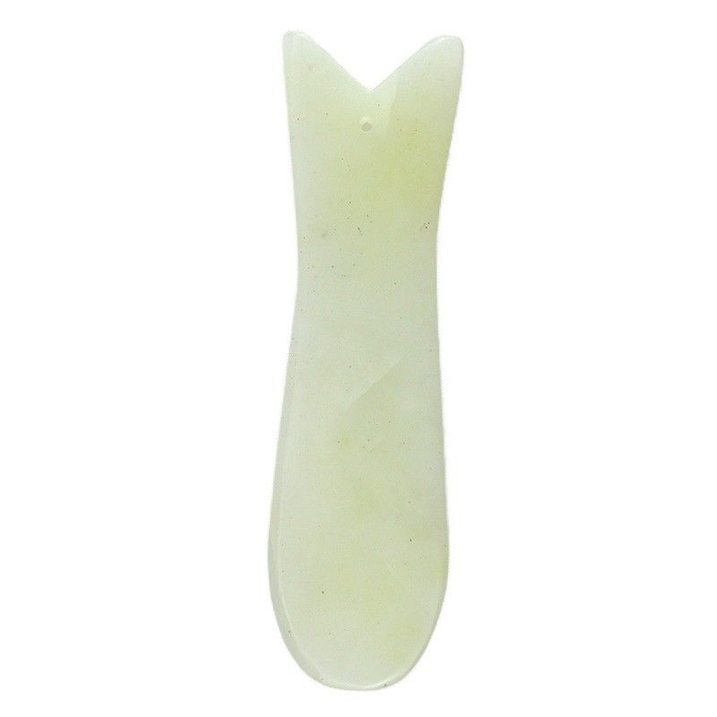 Μασάζ σώματος Ιδιότητες Μασάζ Xiuyan Jade ψάρι σχήμα Gua Sha Πρόσωπο Προστασία του δέρματος εργαλείο Αντιγήρανση Guasha Face Tool