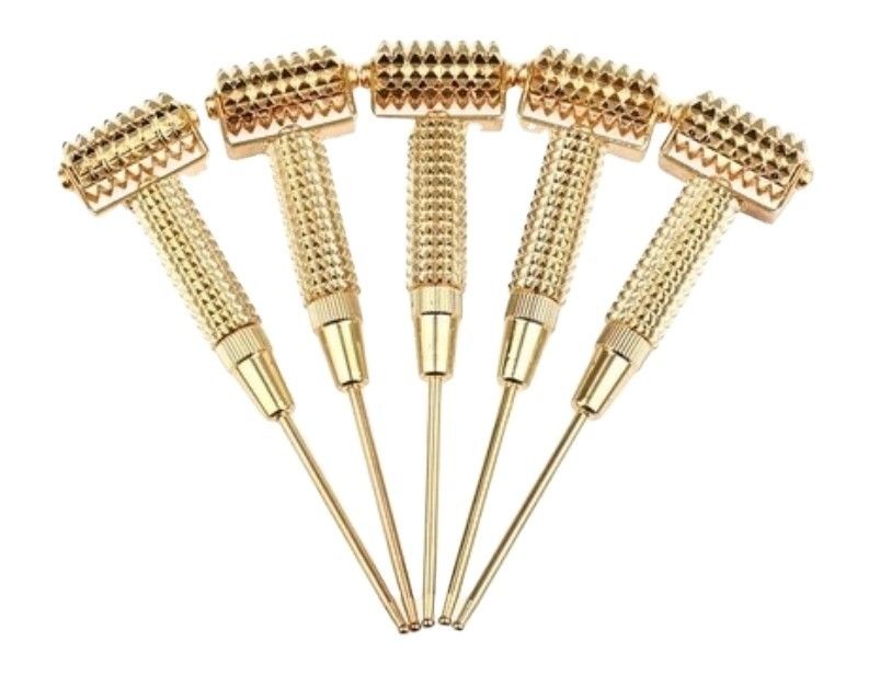 Εξοπλισμός Μασάζ Σώματος Spikey Brass Εγχειρίδιο Ακουπρεσούρα Ρεφλεξολογία Stick για την υγεία και το μασάζ των ιστών