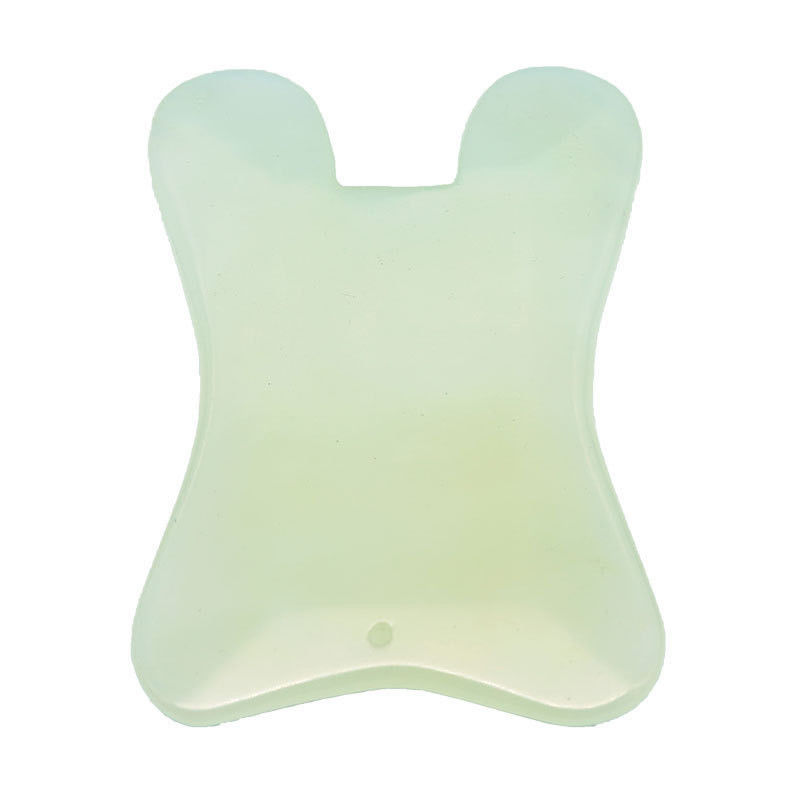 Xiuyan Jade Μασάζ Comb Guasha Comb Guasha Scraping Scalp Comb Πράσινα εργαλεία μασάζ για μασάζ
