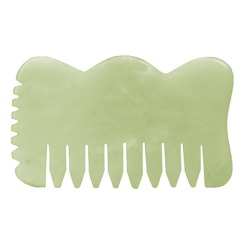 Φυσικό Xiuyan Jade Gua Sha Acupoint Massage Comb για την χαλάρωση του κεφαλιού Guasha Comb