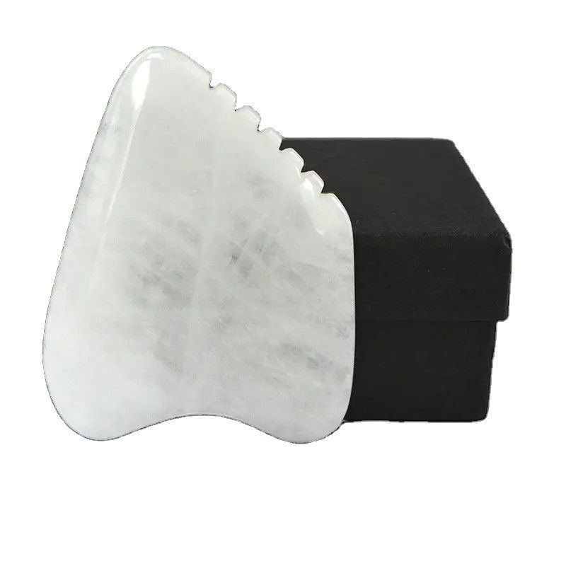 Μασάζ σώματος Gua Sha Πρόσωπο Scraping Board Λευκό jade πέτρα Guasha εργαλείο για το πρόσωπο και SPA Υλικό μασάζ βελονισμού