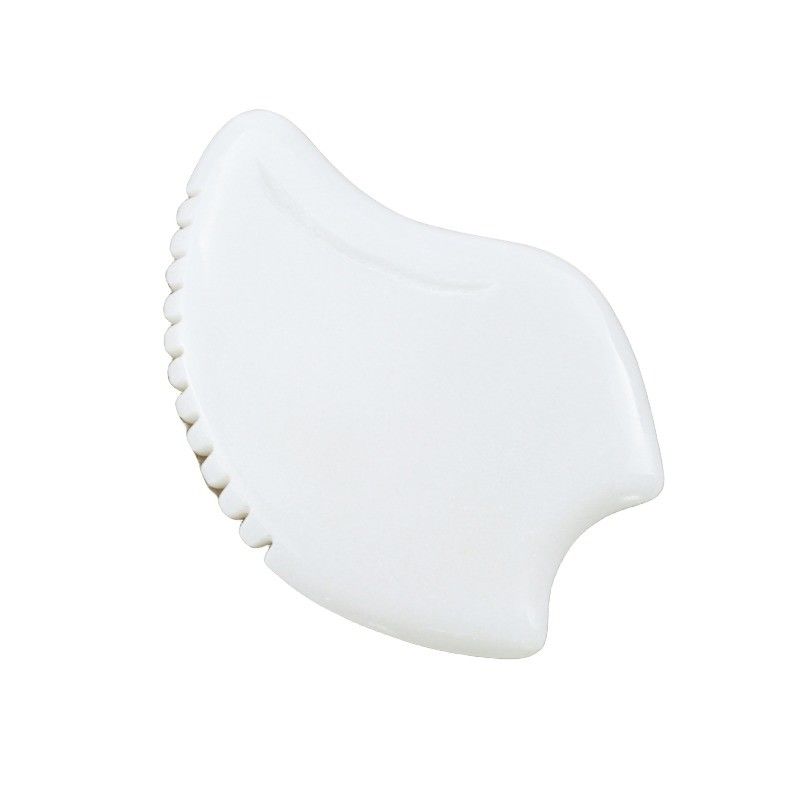 Εξοπλισμός μασάζ Μπεστ σέλερ Custom White Jade Facial Massage Εργαλεία Guasha για το πρόσωπο Jade Stone Massage Gua Sha Board