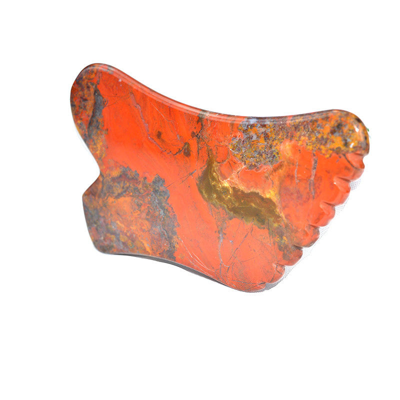 Εξοπλισμός Μασάζ Σώματος Κόκκινη Mookaite Gua Sha Scraping Board για το πρόσωπο Εργαλείο φροντίδας του δέρματος