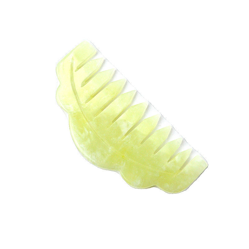 Φυσικό Xiuyan Jade Gua Sha Scraping Massage Comb για την θεραπεία της κεφαλής και το εργαλείο θεραπείας της τριχοφυΐας