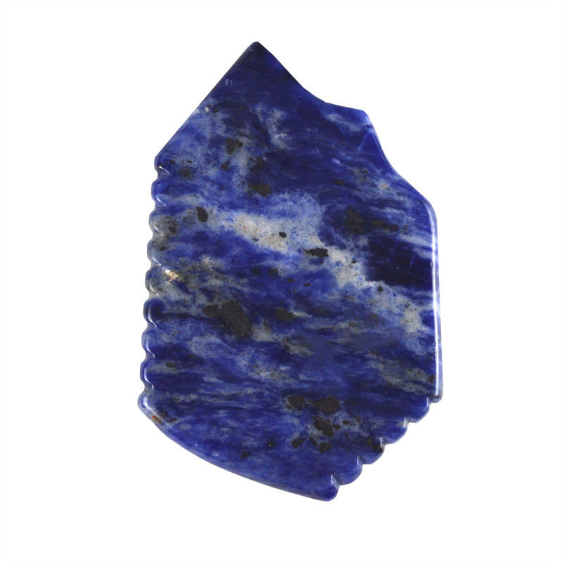 Μπλε Sodalite Gua Sha Board 95*53mm Το απόλυτο εργαλείο για τη βελτίωση της κυκλοφορίας του αίματος και την υγεία του δέρματος