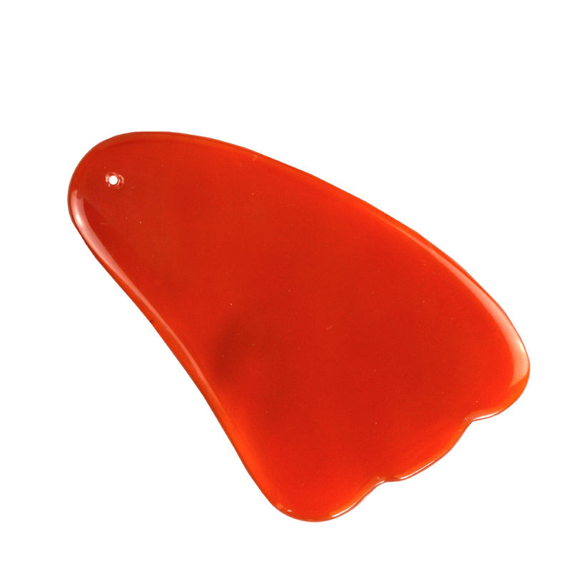 2024 Natual Carnelian Gua Sha Scraping Massage Board Red Agate Guasha Μασάζ προσώπου για όλο το σώμα Κρυστάλλινο εργαλείο σπα