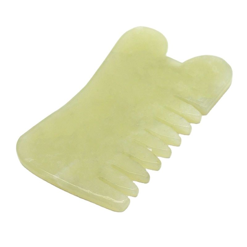 Xiuyan Jade Guasha Μασάζ Comb Gua Sha Scarping εργαλεία προσώπου με λειτουργία υπέρυθρης φυσιοθεραπείας 88 * 50 * 4mm