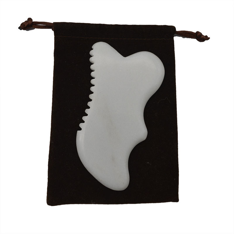 Προσαρμοσμένο Gua Sha Stone Board Μασάζ Guasha Scarping Μασάζ σώματος Λευκό Jade Scarping Πρόσωπο και εργαλεία σώματος