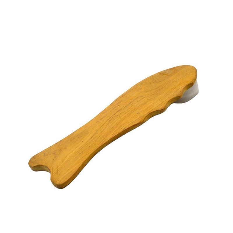 140*45mm ξύλινο εργαλείο Gua Sha σε σχήμα ψαριού ιδανικό για μασάζ και αποτοξίνωση