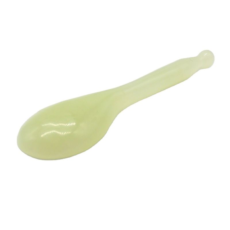 Φροντίδα σώματος Xiuyan Jade Gua Sha Μέσο μασάζ πράσινο σχήμα κουτάλι Guasha Scarping εργαλείο για την υγεία και την ευεξία
