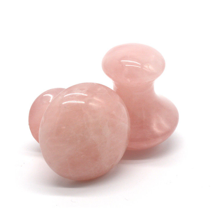 ΜΜ Μέγεθος Rose Quartz πέτρα μασάζ ζεστό μανιτάρι σχήμα πέτρα μασάζ κιτ για Spa και ομορφιά OEM